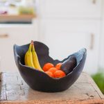 Handcrafted Teak Tree Root Bowl – Black